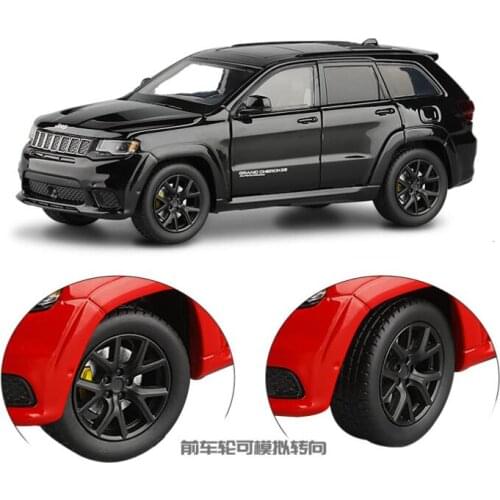 1:32 JEEPSRT-Grand Cherokee Alloy Car Model Shock Absorber Wheel Car Decoration Sound And Light Toy Car Party Gift For Childs