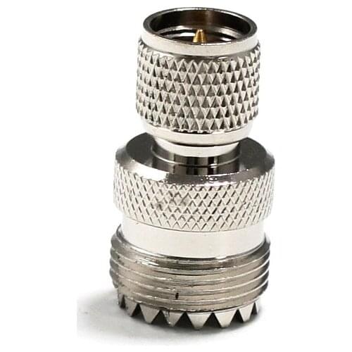 1pc MINI UHF Male Plug switch UHF Female Jack RF Coax Adapter convertor Straight Nickelplated NEW wholesale