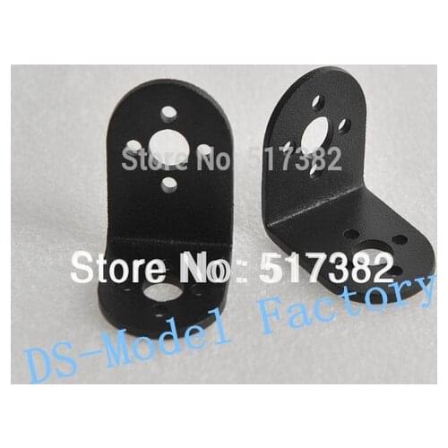 10X freeshipping Robot servo L brackets type mount mechanical robot smart car black anodized aluminum