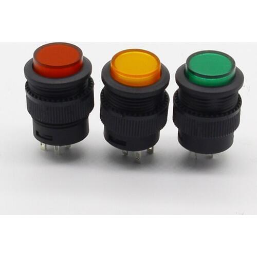 3pcs/lot 16MM equipment computer car modified angel eye / speaker access control / doorbell zipper lock button