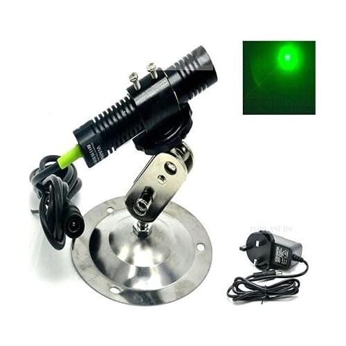 532nm 10mw Green DOT Ray Laser Diode Module w/ AC Adapter Locator Lasers 18x75mm