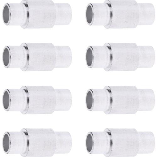 8 Pieces Durable Aluminum Inline Skate Roller Skate Wheel Spacers for 8mm Bearings Silver