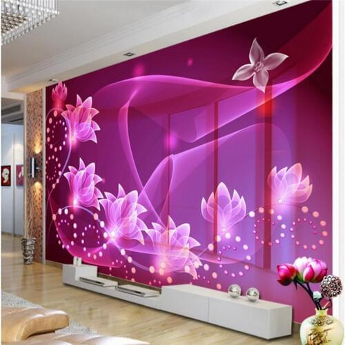 Beibehang Custom Photo Wallpaper Mural Wallpaper 3D Dream Transparent Flower TV Wall Wall Decorative Painting papel de parede
