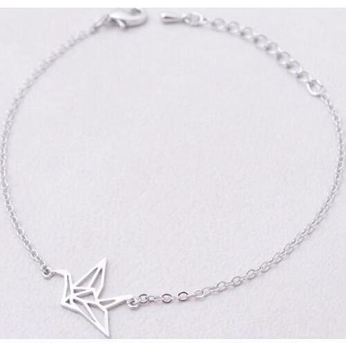 Origami Crane Bracelet --Gold /Silver 2 colors Free combination