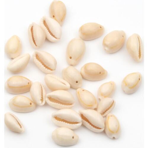 50Pcs/lot 10-20mm Natural Sea Shell Beads Cowrie Beach Shells For Diy Jewelry Making Bracelet Necklace Finding