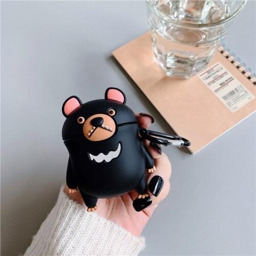 Earphone Case for AirPods Case Cartoon Bear Silicone Cover for Apple Air Pods 2 Cute Earbuds Bag for Earpods Cases Accessoires