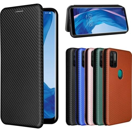 For Ulefone Note 11P Case Luxury Flip Carbon Fiber Skin Magnetic Adsorption Case For Ulefone Note 11P 9P Note11P Phone Bags