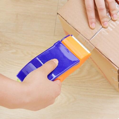 1PC Plastic Sealing Packer Tape Dispenser Packaging Parcel 48mm Width Roller Tape Cutter Sealing Tape Holder Manual Packing Tool