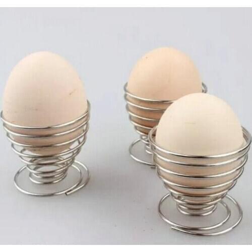 Quevinal New Spring Boiled Eggs Holder Stainless Steel Egg Poachers Wire Tray Egg Rack Cup Cooking Kitchen Tools