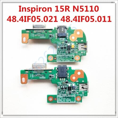 For Dell N5110 DC Power Jack Port Board VGA USB2.0 DQ15DN15 CRT 48.4IF05.021 48.4IF05.011 100% Tested Fast Ship