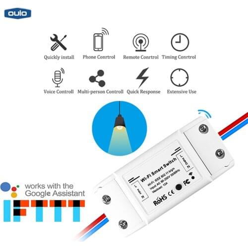 Home Automation on-off 10A Wifi Smart Switch Electrical Equipment LED Lamp Voice Remote Timer Sharing Control Smart Home