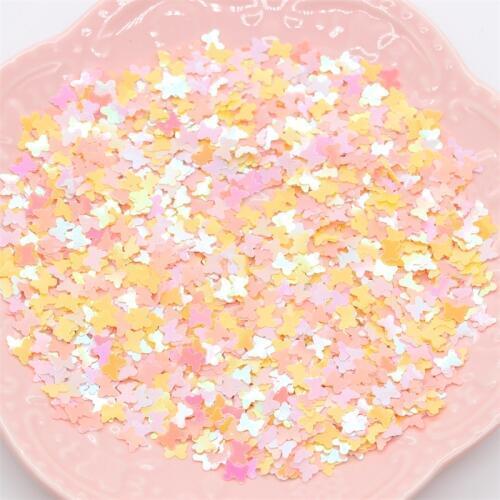 KSCRAFT 5mm Color Butterfly Shape Sequins PVC Flat for DIY Card Making Craft Color Collection