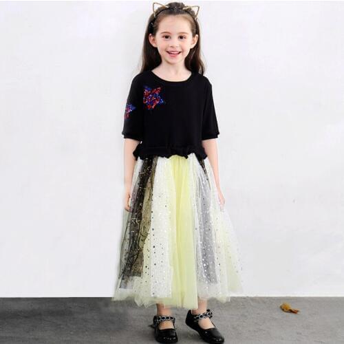 Girls maxi dress kids dresses summer 2020 baby girl party princess dress elegant children clothes size for 3456789 10 years