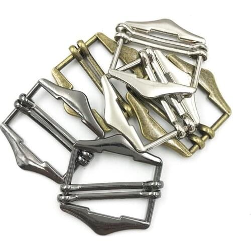 Metal Alloy Adjuster Sliding Buckle Double Bar Roller Pin Buckle for Trouser Webbing Strap Bag LeatherCraft 20MM 25MM 30MM
