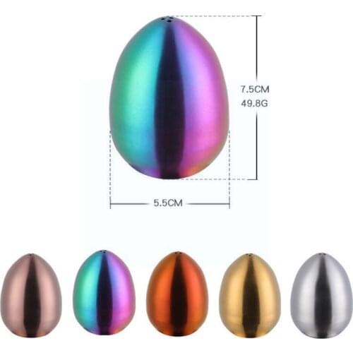 Cute Egg Shape Condiment Jar Steel Salt Pepper Shakers Utensils For Home Server Kitchen Kitchen Table Tools T7M5