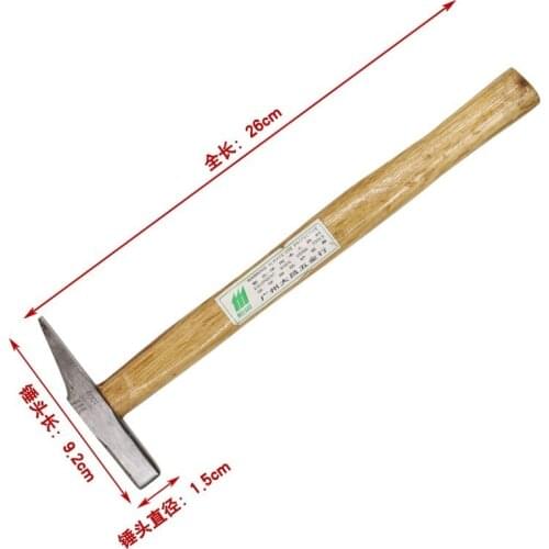 Multifuctional flat head Machinist hammer wooden handle small Duckbill hammer for electrician woodworking nail Geology tools
