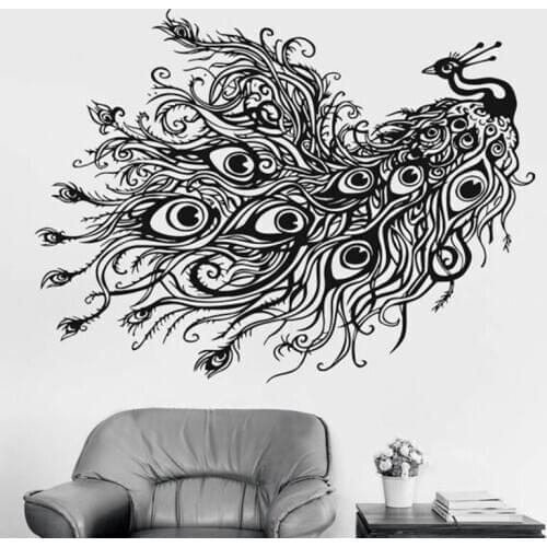 Bedroom wallpaper kid room wallsticker, animal peacock wallpaper A3-013