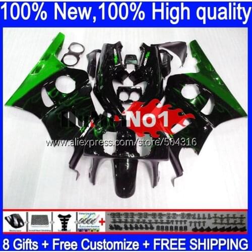 CBR400 RR For HONDA CBR 400 RR 400RR 1988 1989 1990 1991 1992 1993 136MC.74 CBR400RR NC23 88 89 90 91 92 93 Fairing green flames