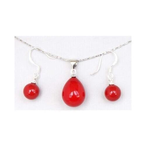 Wholesale Sallei nanyang pearl 12 15mm sallei red pearl set gift 88 women gift s-jewelryLuxury Ms. girl Wedding