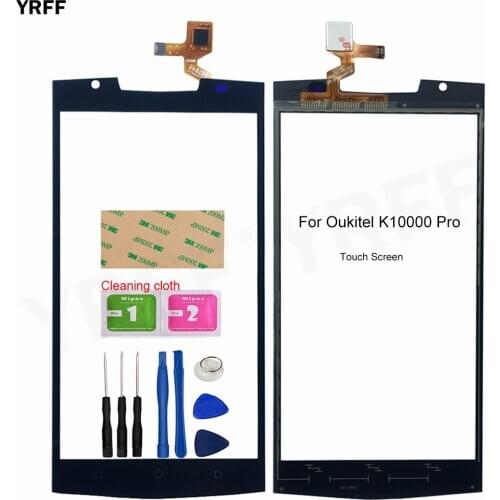 K10000 Pro Front Glass Screen Panel Sensor For Oukitel K10000 Pro Touch Screen Digitizer Lens 5.5'' Panel Repair Parts