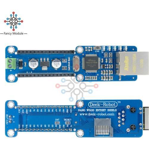 NANO W5100 Ethernet Shield Network Expansion Board for Arduino Nano V3.0 TOP