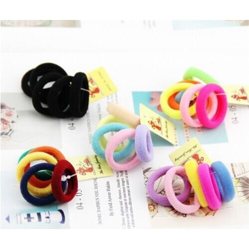 5PCS Colorful Elastic Rubber Bands Hair Rope Ring For Girls Bohemian Scrunchy Fashion Kids Pigtail Holder Hair Accessories Women