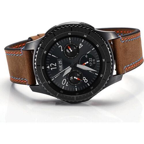 22mm Watch Strap For Samsung Gear S3 Vintage Genuine Leather Watch Band For Huami Amazfit 1 2 For Huawei watch 2 pro Wristbands