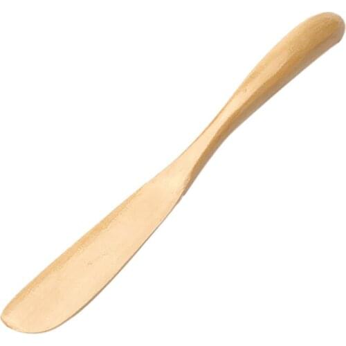 Handmade Wood Scraper Wooden Pizza Cutter Cutlery Cake Stripping Tool Beige