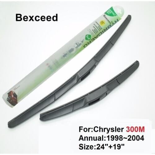 Hybrid Wiper Blade for Chrysler 300M 24"+19"Bexceed of Car Windshield Windscreen 1998 1999 2000 2001 2002 2003 2004