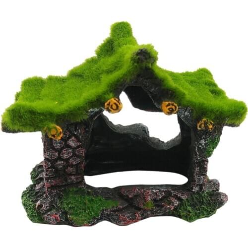 Aquarium Decoration Hollow Tree Trunk Ornament Log Aquarium Ornament Driftwood Fish Hideout Hideaway JA55