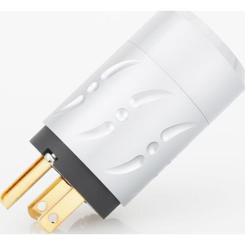 Viborg VM502G Aluminium Alloy Pure Copper Gold Plated US AC Power Plug HIFI US Mains AC Copper Gold Plated male Power Plug