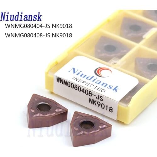 10Pcs WNMG080404 JS WNMG080408 JS NK9018 High Quality CNC Turning Insert Metal Lathe Tools Carbide Inserts Stainless Steel Tool