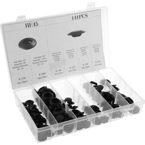 141 Piece Body Panel Plug Button Depressed Center Sheet Metal Plugs for Car Truck