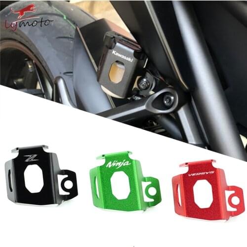 For Kawasaki Ninja 400 250 300 Z Z400 Z250 Z300 Z900 Versys x300 Motorcycle CNC Rear Brake Fluid Reservoir Guard Cover Protector
