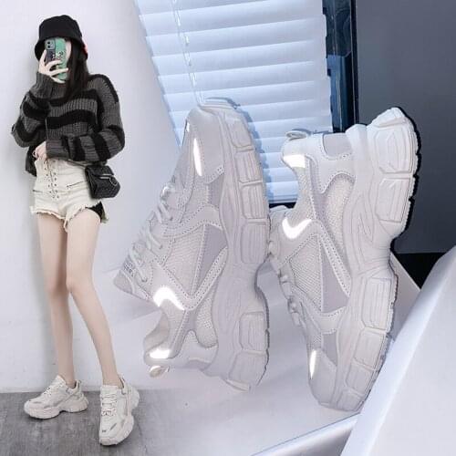 2021 Black Platform Sneakers Women Shoes Thick Bottom White Sneakers For Women Breathable 2020 New Spring Women Casual Shoes