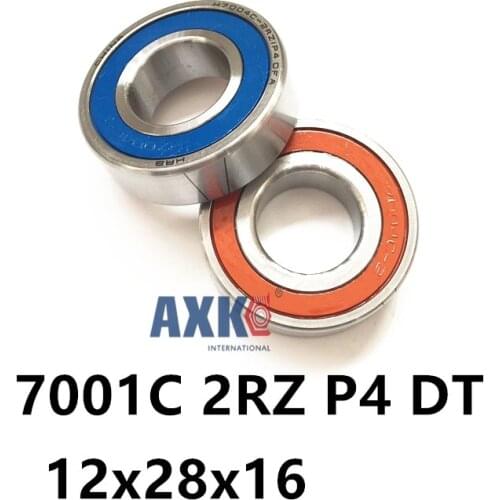 Speed Spindle Bearings Contact KOYO NSK 1 Pair Angular AXK Steel Ra 0.05 Inc ABEC-7 Ask 7001 7001C 2RZ P4 DT 12x28x8 12x28x16