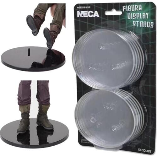 10pcs/lot NECA Figure Display Stands Compatible with Most 6-9 Black White PVC Action Figure Collectable Model Toy Birthday Gift