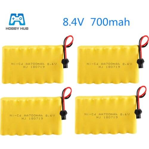 2/3/4x 8.4V 700mah AA nicd Rechargeable 8.4 v battery for RC Car Boat GUN TANK Truck Train electric remote control toys battery