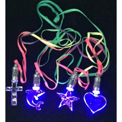 2018 24pcs Led Crystal Pendant Glow Necklace Suitable For Camping, Party, Banquets Concerts Bars And Places To Use At Night