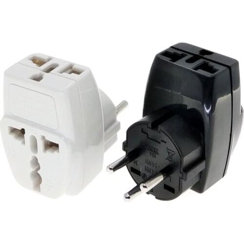 Free shipping Israeli 3 Way Multi Outlet Electrical Plug Adapter Universal Socket change AU/US/UK/EU.... to Israel 250V 10A