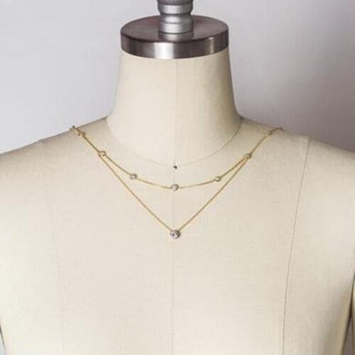 40%HOT Rhinestone Inlaid Long Drop Bridal Back Necklace Lady Body Chain Wedding Jewelry