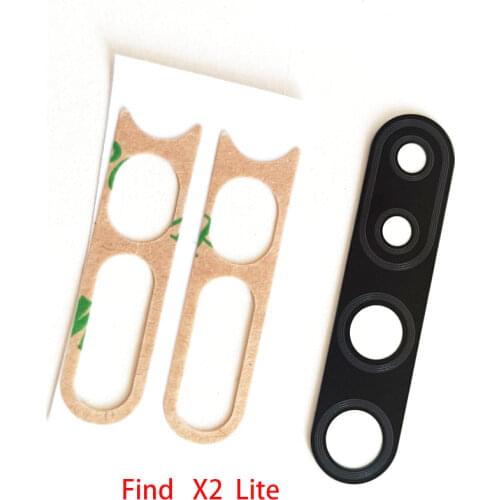 50Pcs New Rear Main Back Camera Glass Lens Cover with Adhesive Sticker Repair part For Oppo Find X2 NEO X2 PRO