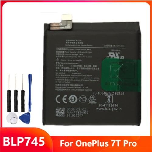 Original Replacement Phone Battery BLP745 For OnePlus 7T Pro One Plus 7T Pro Rechargable Batteries 4085mAh With Free Tools