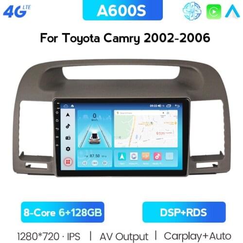 RDS 9” IPS Android 10.0 Car DVD GPS Player For Toyota Camry 5 XV 30 2001-2006 Radio Multimedia Video Stereo Navigation Headunit