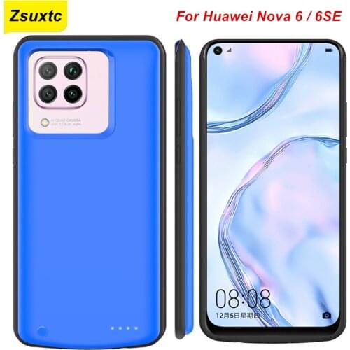 Araceli For Huawei Nova 6 6 SE Battery Case 6800 Mah Charger Case Smart Phone Cover Power Bank For Huawei Nova 6SE Battery Case