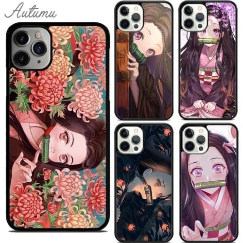 Demon Slayer Kamado Nezuko Anime Phone Case for iPhone 11 12 Pro Max mini X XR XS SE 2020 5 6S 7 8 Plus Samsung S8 S9 S10 Cover