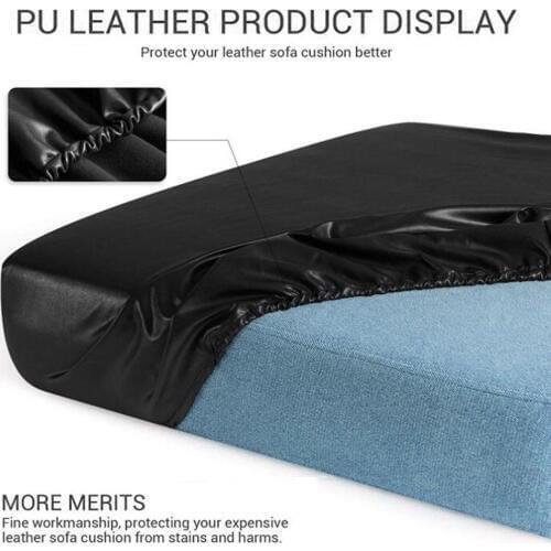 Elastic PU Leather Couch Cushion Cover Waterproof Chair Slipcovers Furniture Protector Slip Cover For Sofa Seat And Home