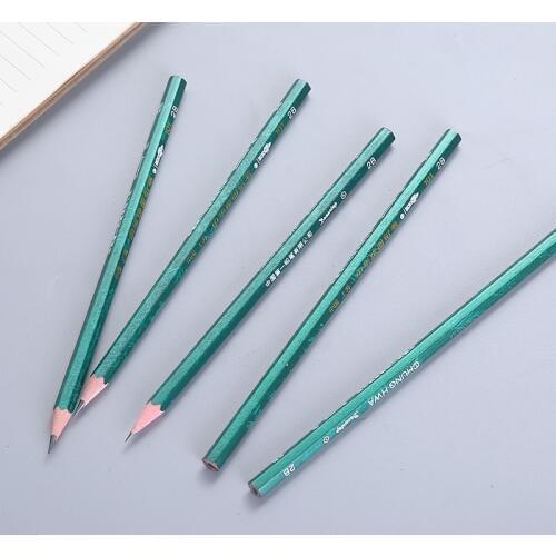 XGZ 50 Sticks Hexagon Pencil Drawing 2B Student Writing Sketch Exam Children Stationery