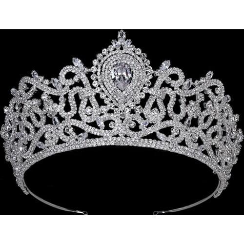 Crown HADIYANA Vintage Zirconia Tiara Women Wedding Hair Accessories Magnificent Bride Luxury Hair Jewelry BC3600 Coroa De Noiva
