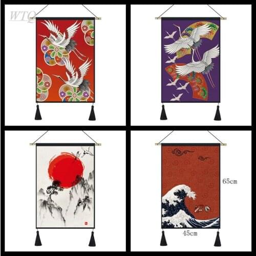 Japanese Style Ukiyo-e Red-crowned Crane Retro Posters Canvas Painting Wall Decor Posters Wall Art Picture Room Decor Home Decor